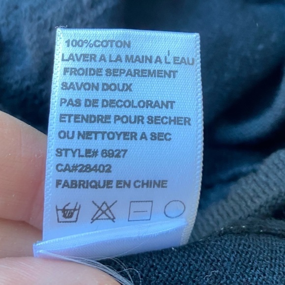 Charlotte Tarantola Black Knit Spaghetti Strap Dress w/ buttons and waist tie M - Picture 3 of 8